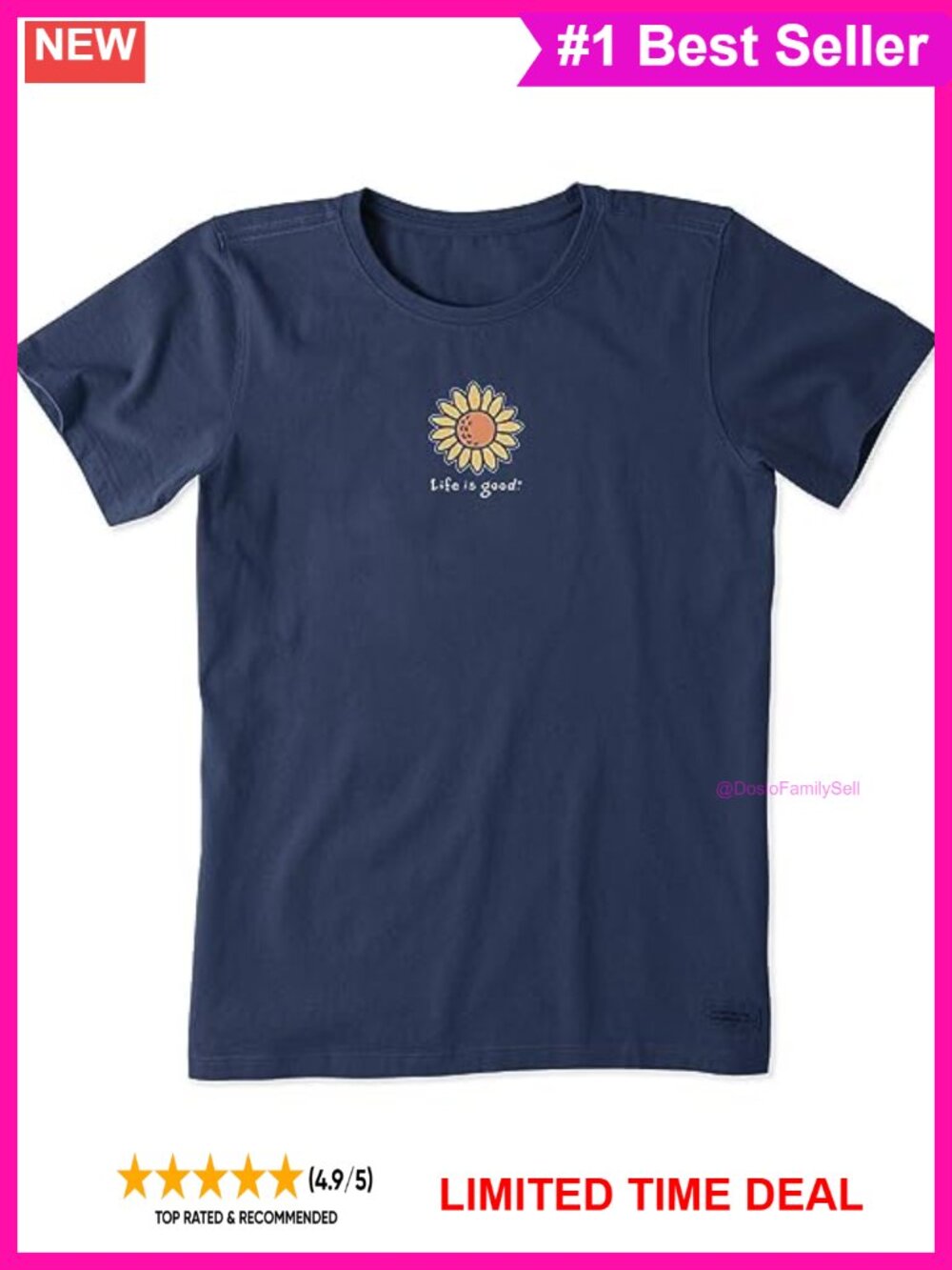 Life is Good Crusher Tee Short Sleeve Cotton Graphic T-Shirt